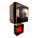 Coral red inclusion lamp by Pierre Giraudon