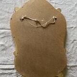 Golden resin rock mirror  42x68cm