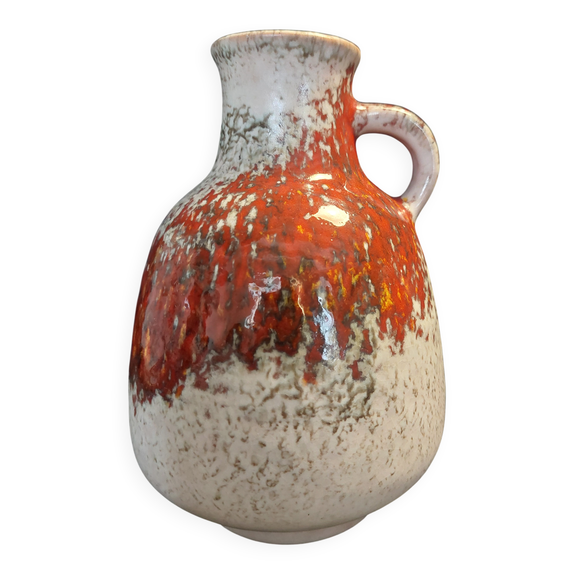 German ceramic vase by Fridgart for Karlsruher majolica from the 1960s.