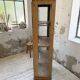 19th-century English pine display cabinet