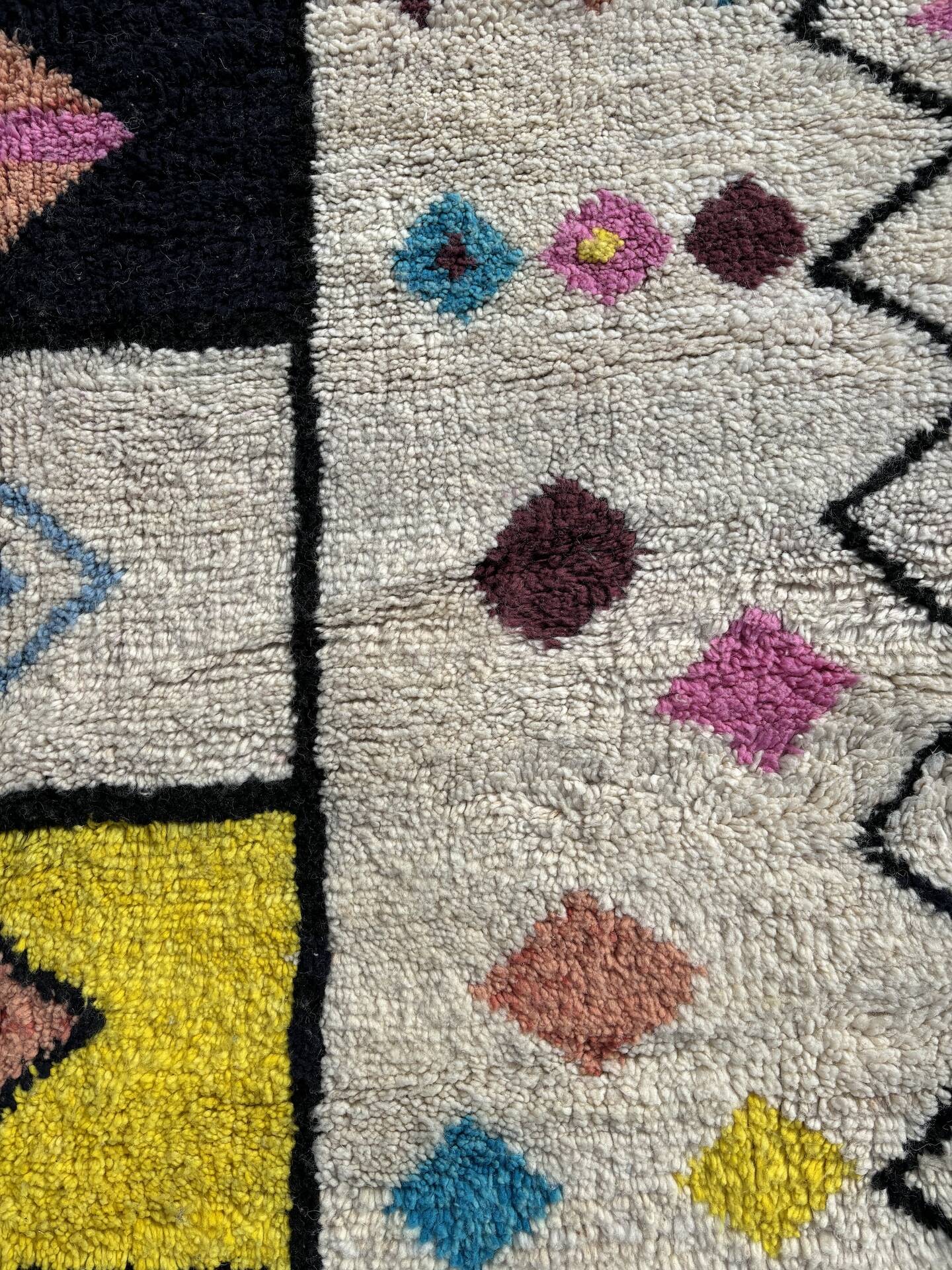 large new multi-colored Berber beni ourain rug 180x280 cm