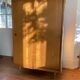 Large vintage Scandinavian wardrobe with two sliding doors.
