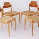 4 vintage chairs by Egon Eiermann bauhaus, Germany, 1950s