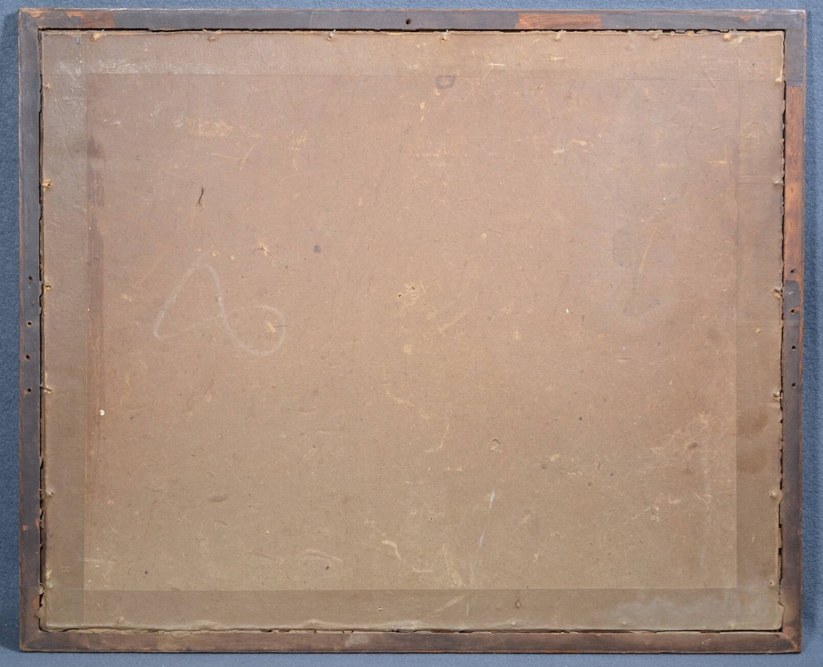 French School of the 20th Century "The Mountaineers' Picnic" Ink and watercolor drawing signed