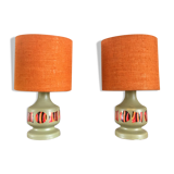 2 vintage ceramic lamps 1970
