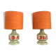 2 vintage ceramic lamps 1970