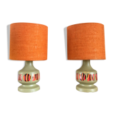 2 vintage ceramic lamps 1970
