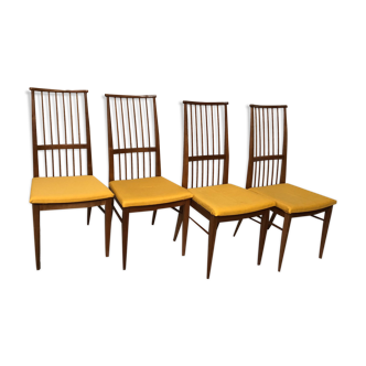 Chaises bois blond vintage années 60