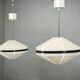 Pair of Czech Space Age UFO Pendant Lights, 1960s