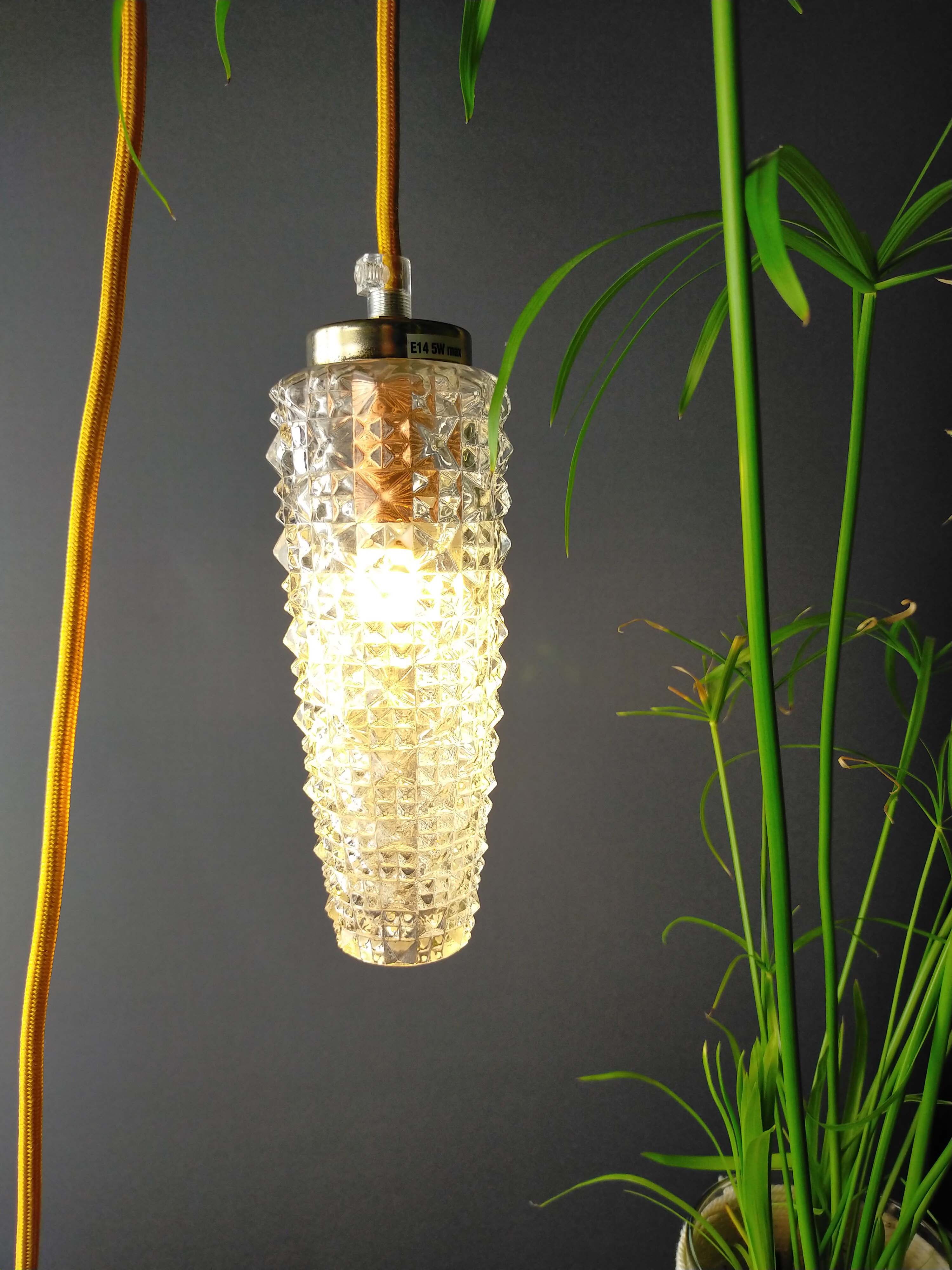 Vintage crystal spike walking lamp