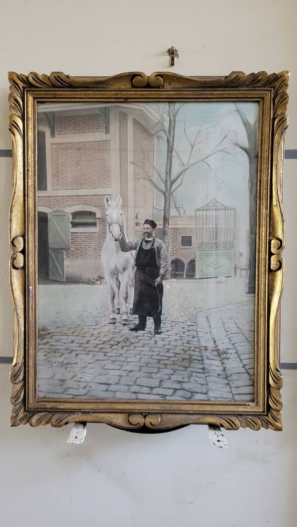 Cadre photo en bois doré