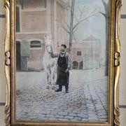Cadre photo en bois doré