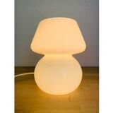 Lampe champignon opaline blanche vintage