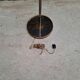Chrome and brass floor lamp
