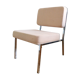 Fauteuil en chrome et tissus vintage design