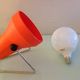 Orange infrared lamp by Condel / vintage 70s