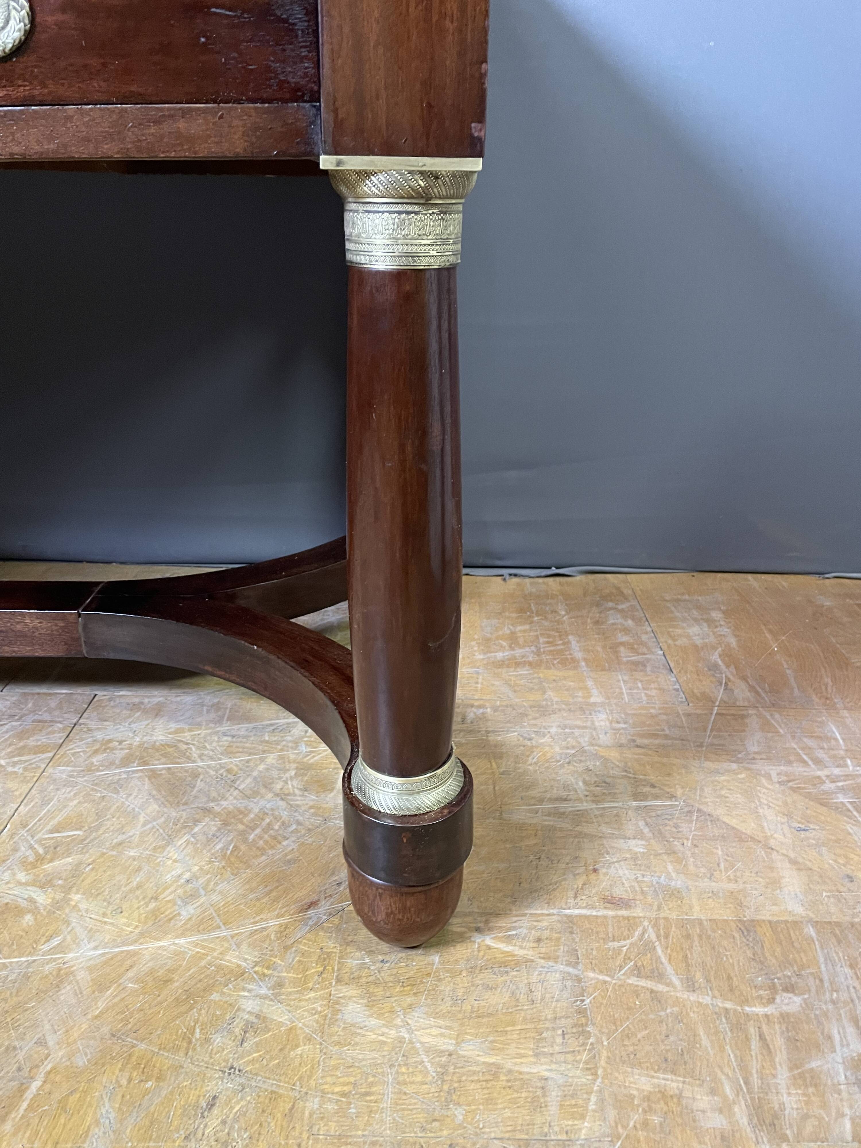 Empire style mahogany desk