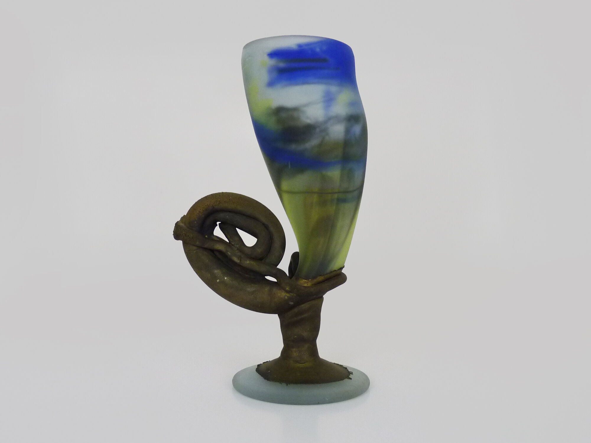 Art Nouveau vase in multicolored glass paste