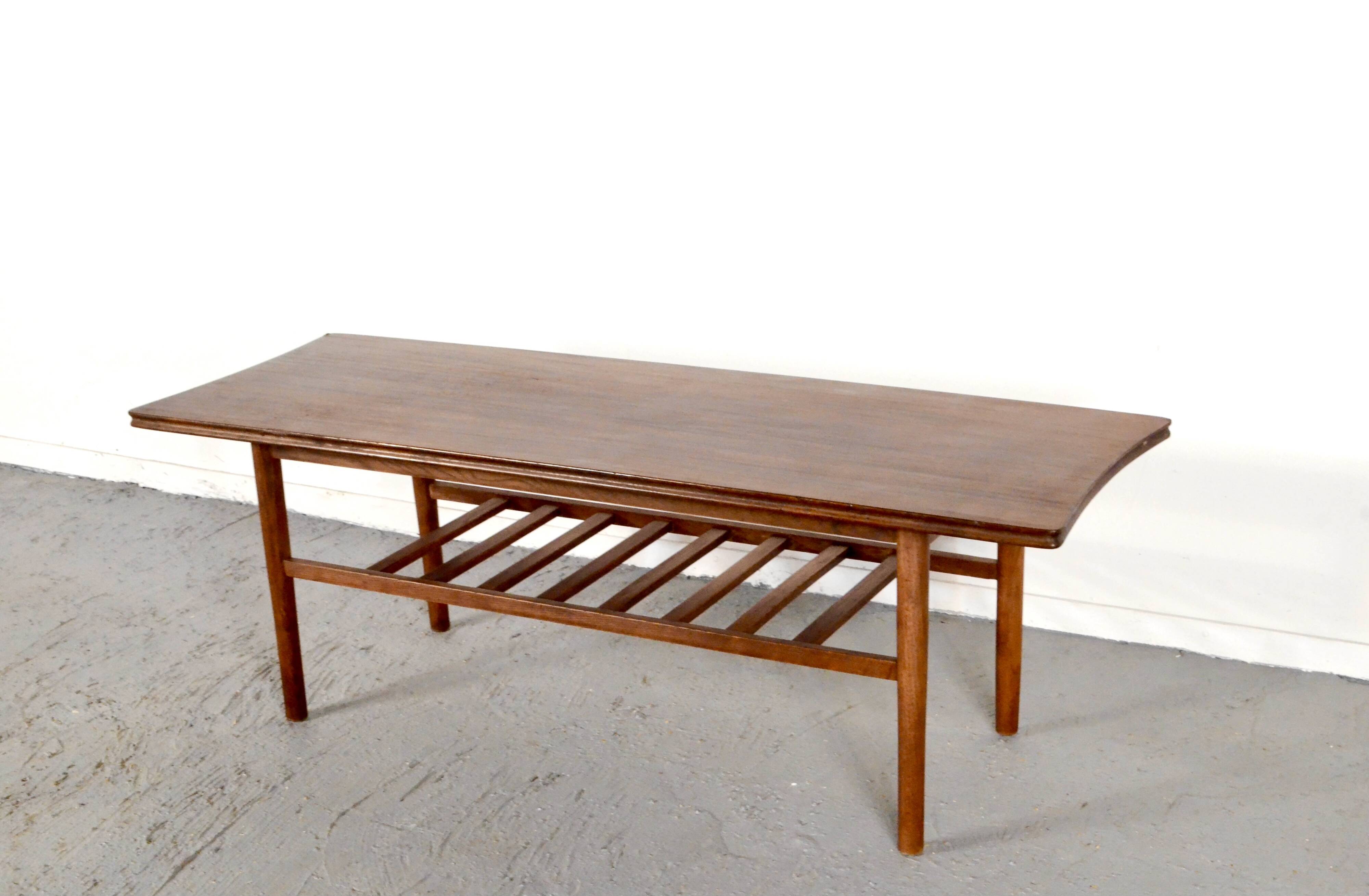 Table basse à deux niveaux Afromosia de Richard Hornby pour Heal, style vintage du milieu du siècle