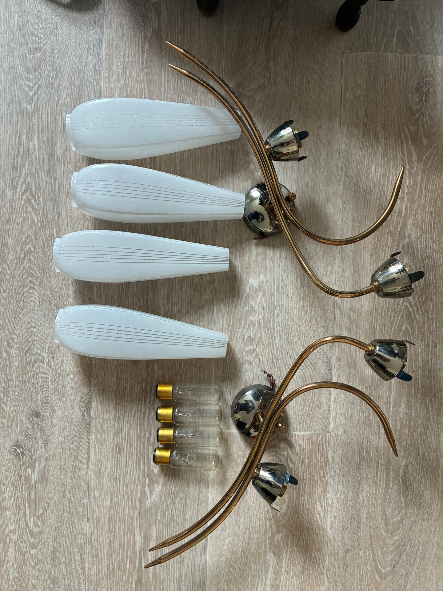 Pair of vintage 60s wall lights