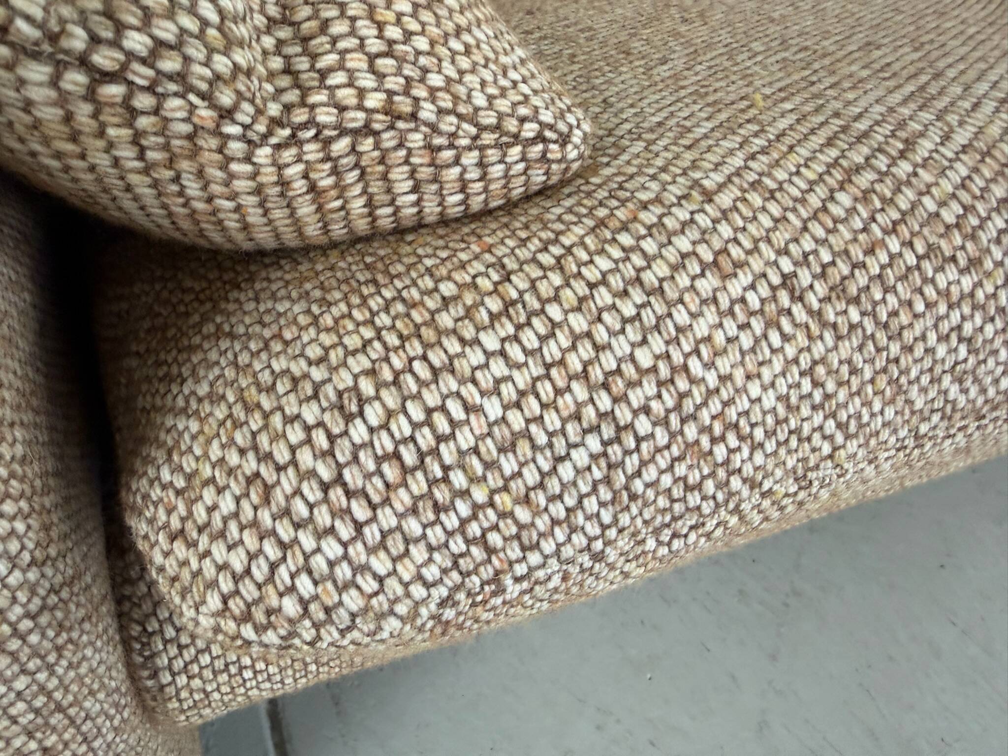 Vico Magistretti "Maralunga" 3-seater re-upholstered full wool sofa for Cassina