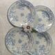 Lot de 4 assiettes plates modèle Fleurette de Gien