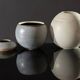 Mid-century Modern set of 2 gres vases, Franco Bucci Italy ca. 1960