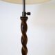 Organic whirlwind floor lamp in stained birch, Art Deco, Sweden, 1940s.