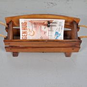 Brutalist Rope Magazine Rack, 1960s