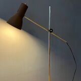 Lampadaire marron réglable du milieu du siècle