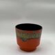 Vase Années 70 Lava Glaze Orange Brûlé