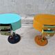 Pair of postmodern Memphis Milano style side tables, 1980s
