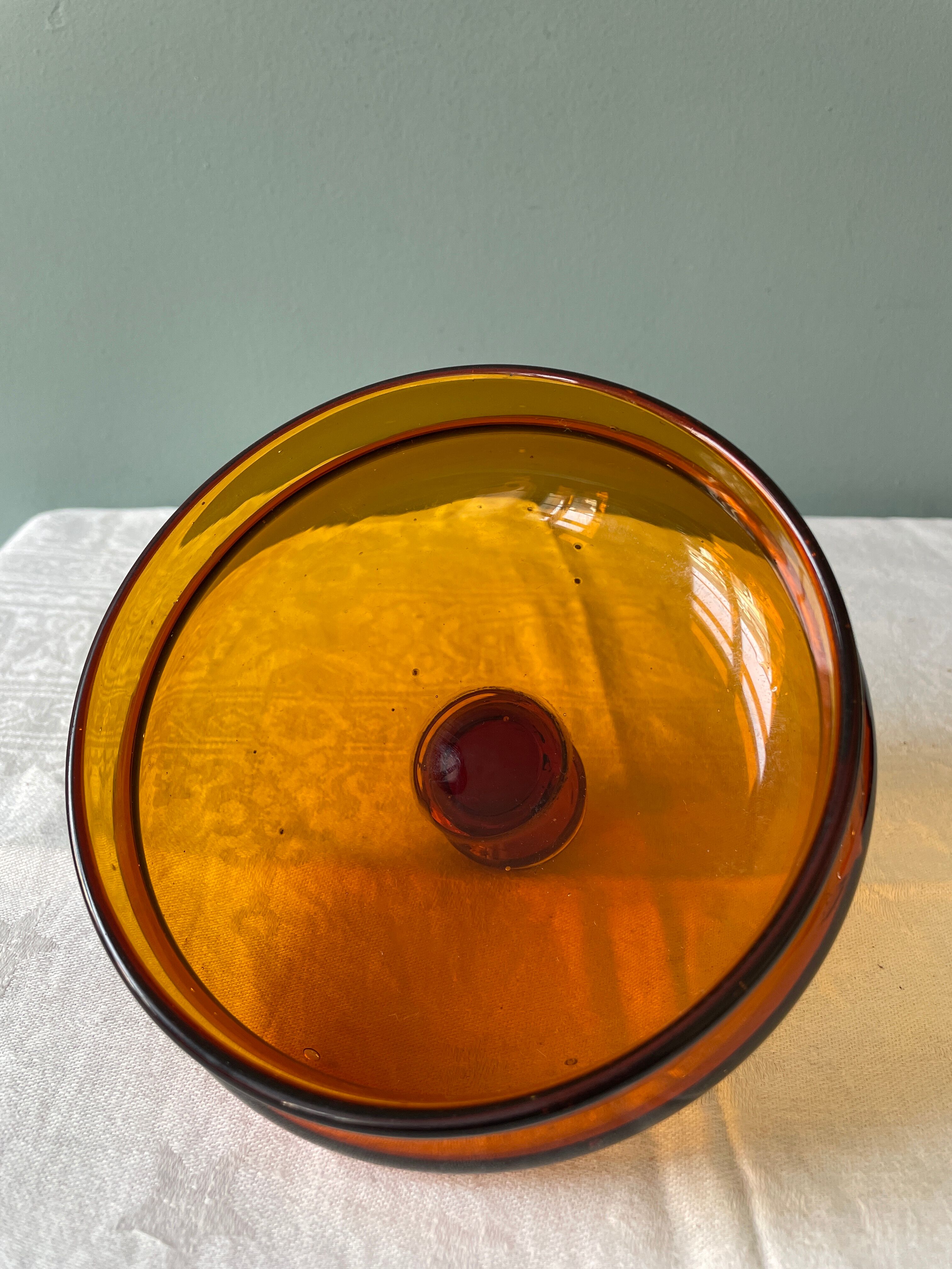 Amber brown glass medicine jar