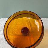 Amber brown glass medicine jar