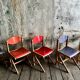 Vintage multicolour Bauhaus-style wooden chair