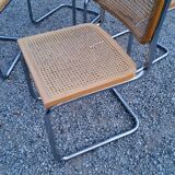 Set of 4 chairs cesca B32 Marcel Breuer Italian edition 1970