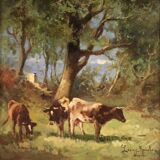 Tableau italien signé paysage