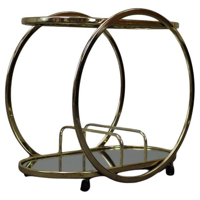 Mid-Century Coctail Serving Bar Table made of Brass, 1970s, Germany