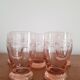 Set of 5 pink glasses