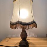 Lampe à poser en bois tourné
