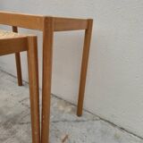 Set of 3 vintage cane nesting coffee tables