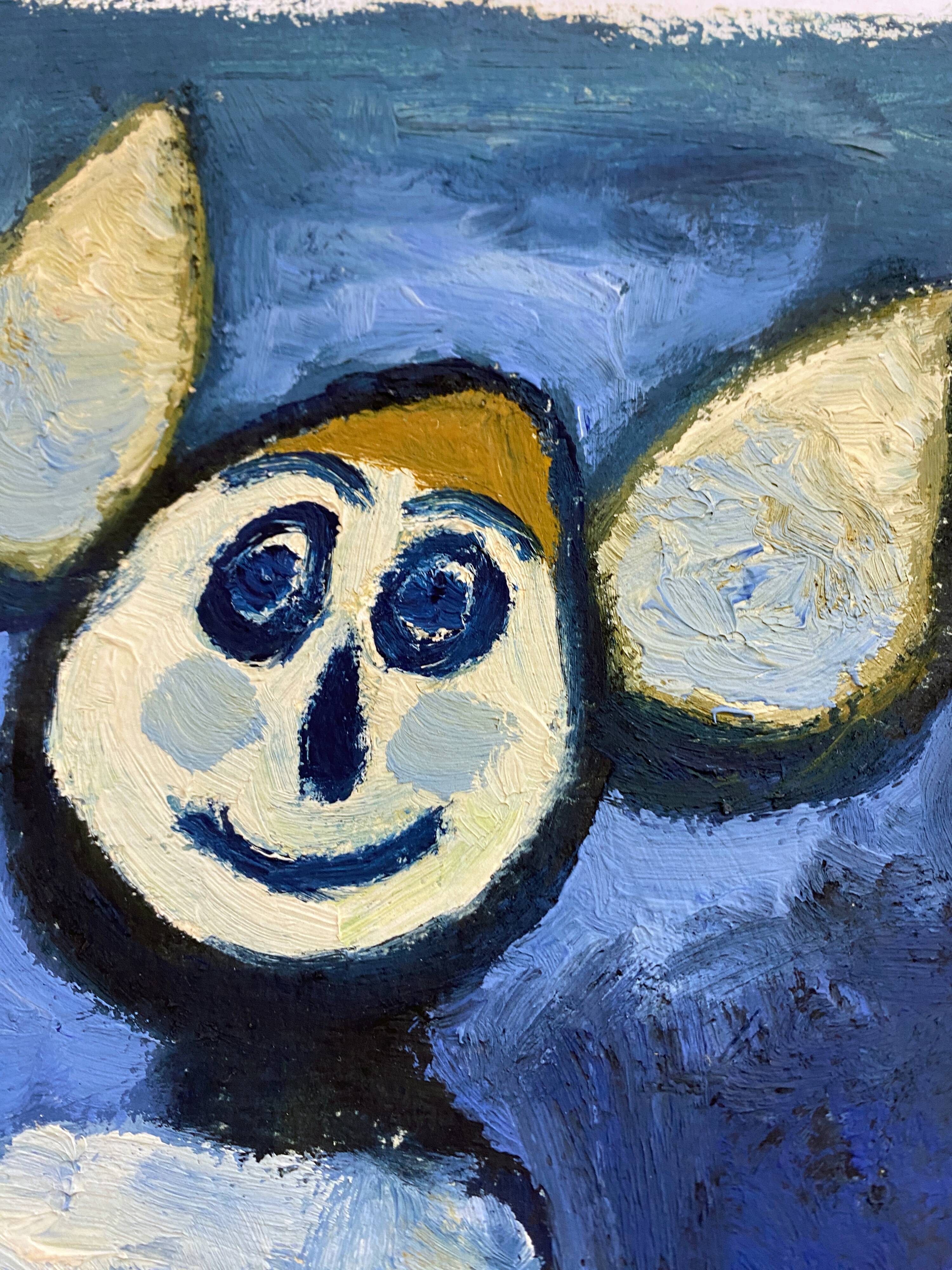 Painting "The Fauna" HSP by J.M. Brossat (born in 1946)