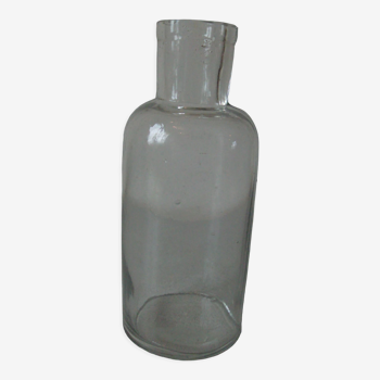 Ancien bocal pot de pharmacie apothicaire en verre 21 cm