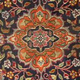 Vintage persian carpet handwoven red wool khorasan area rug- 338x243cm