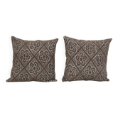 Set of 2 vintage kilim cushion covers 51x51 cm