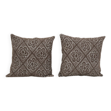 Set of 2 vintage kilim cushion covers 51x51 cm