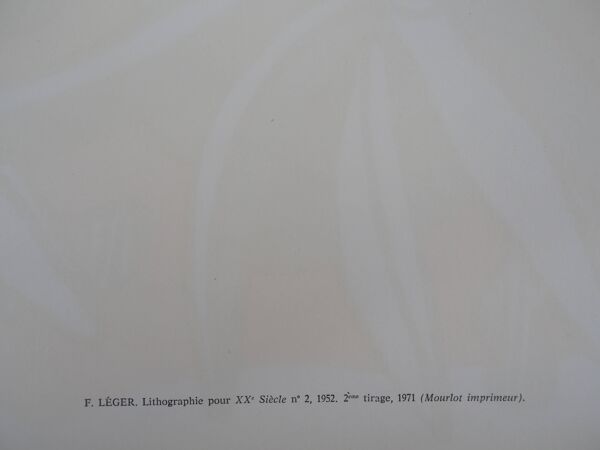 Fernand leger : la fleur - lithographie originale