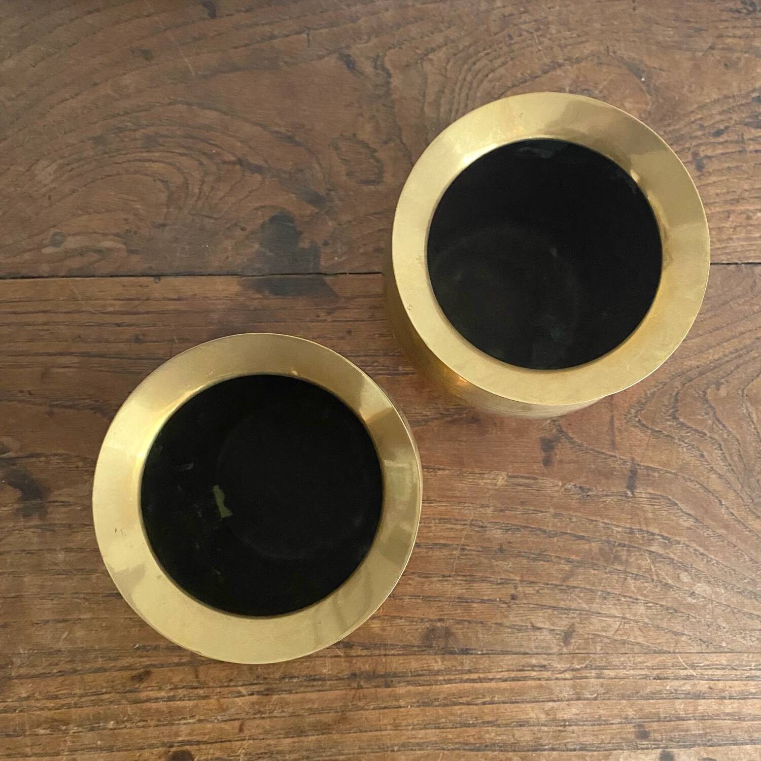 Paire de cache pots en laiton 