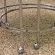 Two-tier swivel coffee table in chromed steel and crystal, 1970s
