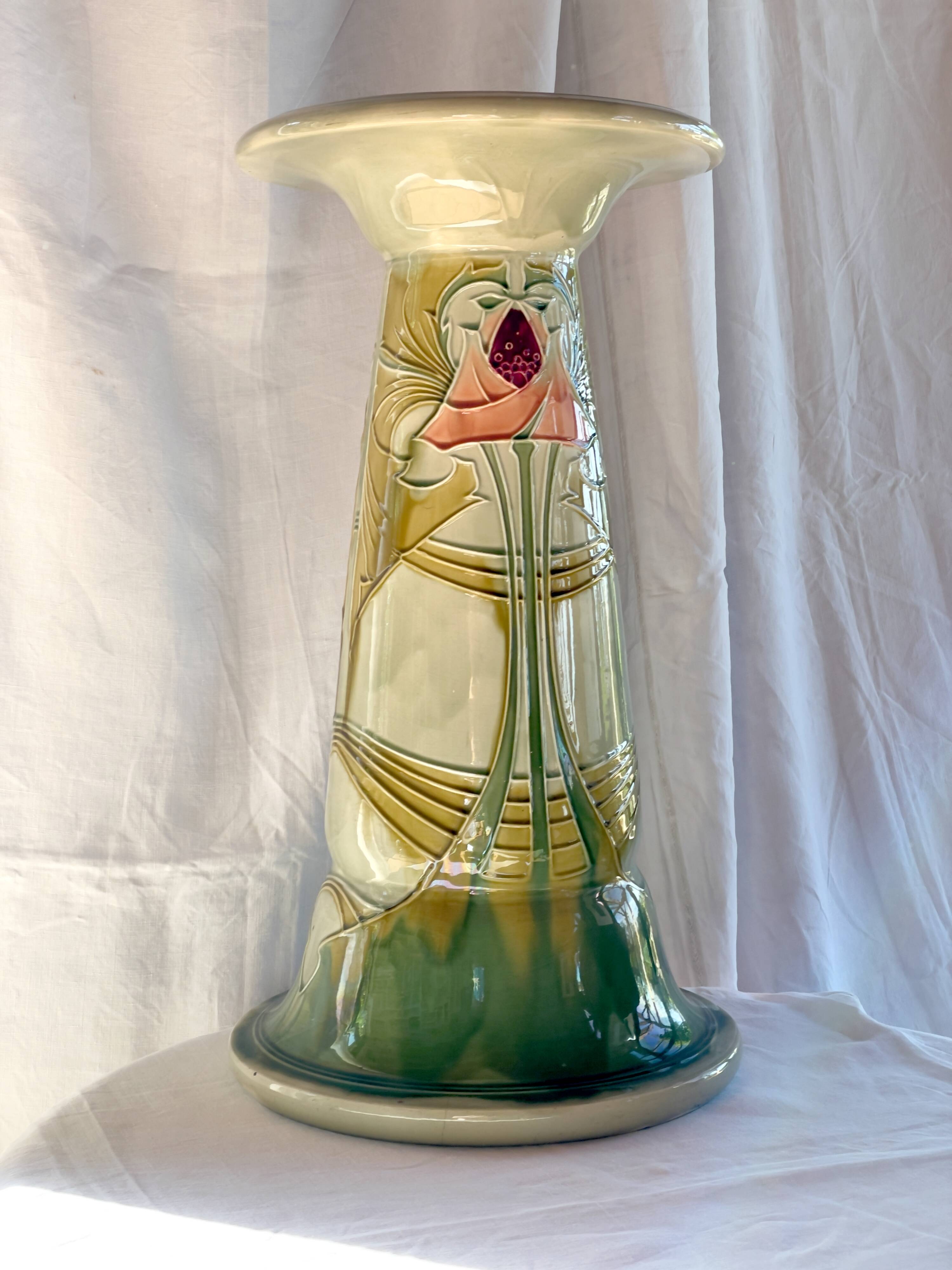 Art Nouveau column 1903 - Minton UK factory, slip-cast ceramic.